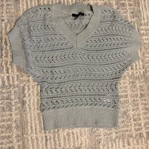 White House Black Market Green  V-Neck Sweater sz XS